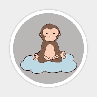 Meditating monkey Magnet